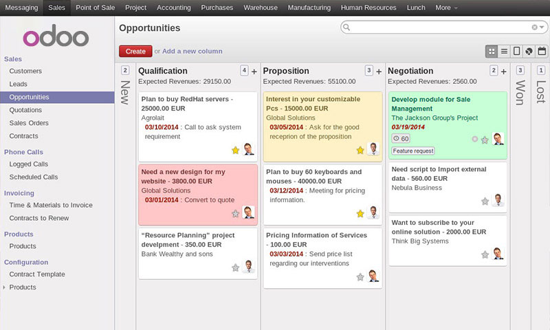 odoo 8.0 ui interface