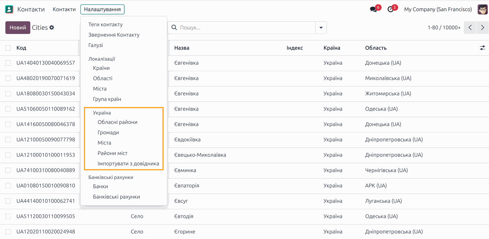 KATOTTG register object list menu in Odoo 17.0