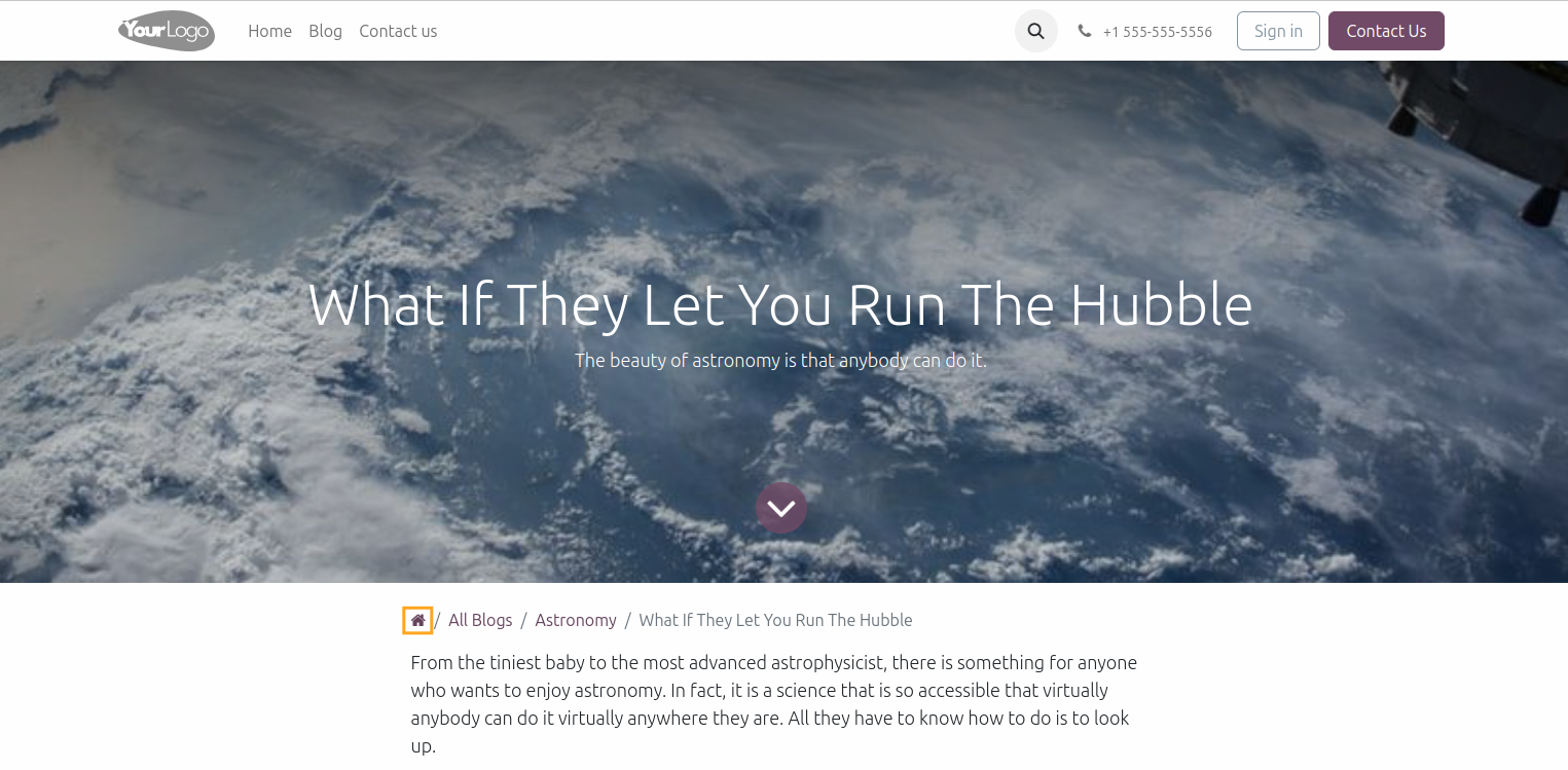 Odoo Website Blog SEO Breadcrumbs 16.0
