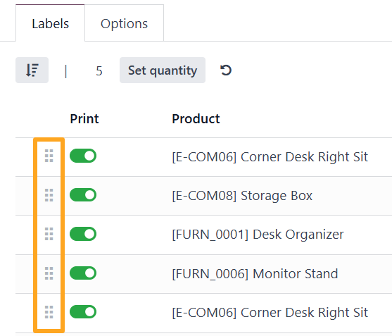Odoo 18.0 Custom Product Labels Print Wizard Queue Priority