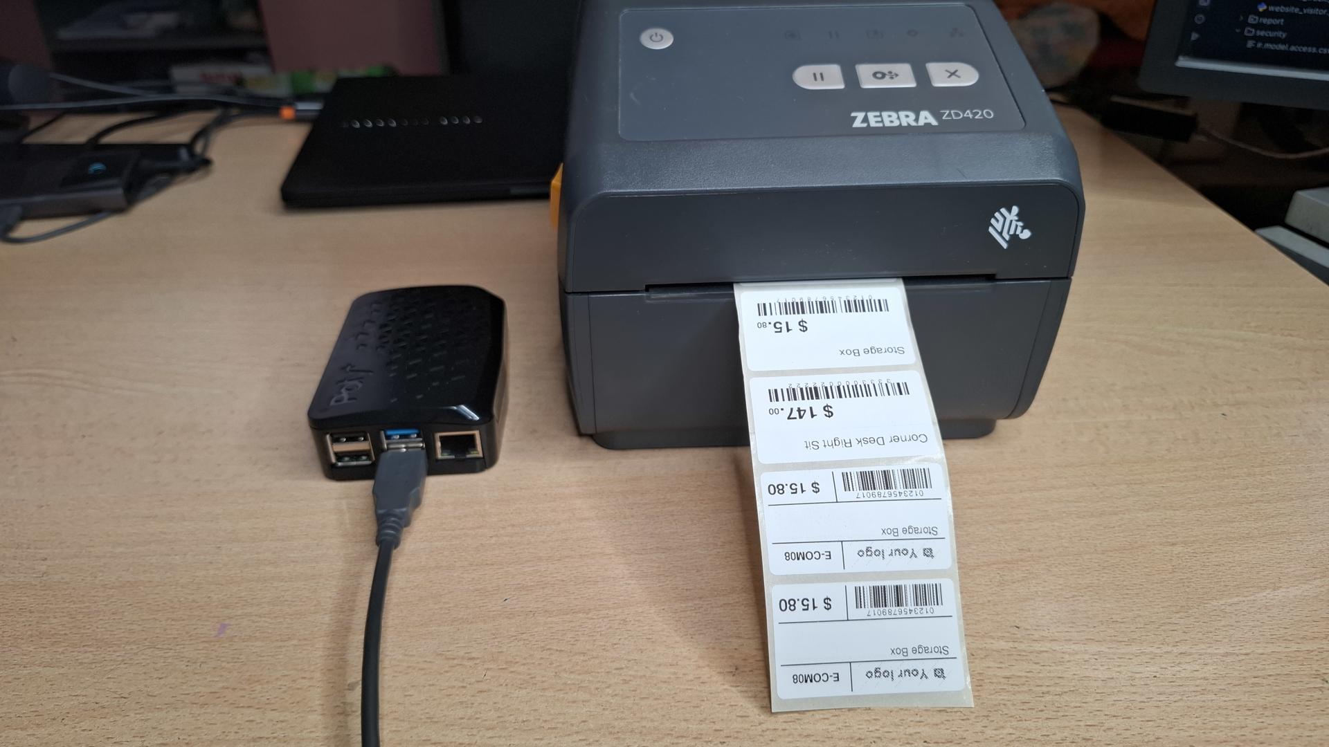 odoo iot box print labels