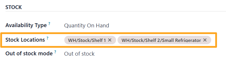 Odoo 19.0 GMC Product Data Feed Stock Settings Locations