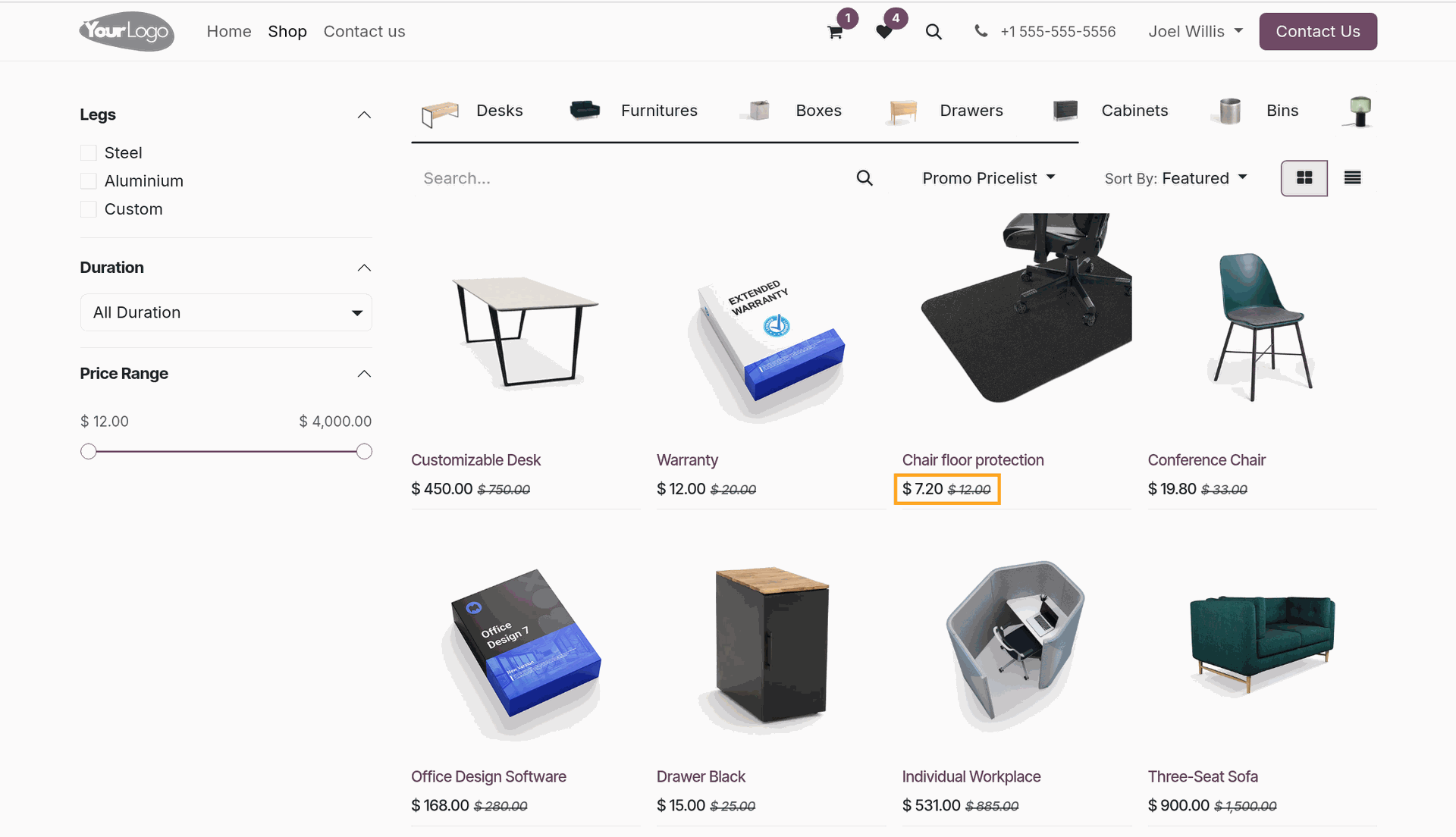 odoo website product list discount