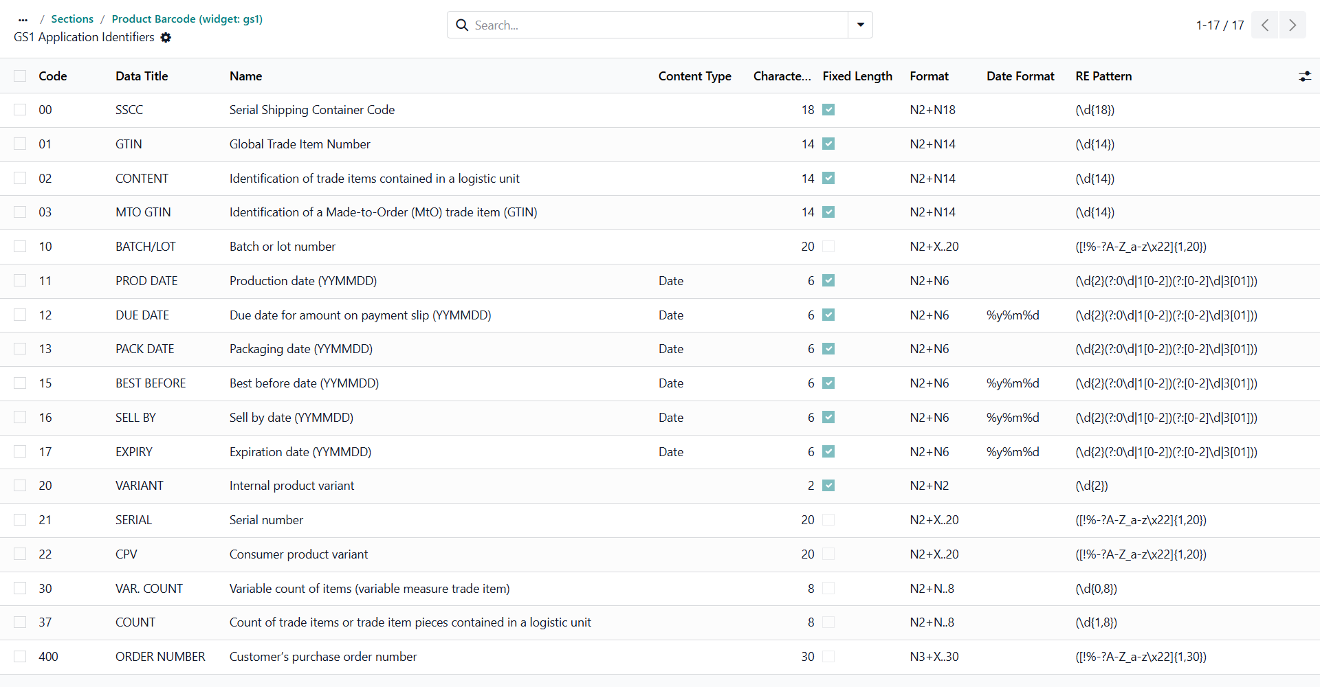 odoo label builder pro gs1 application identifiers
