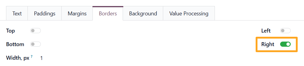 odoo product label builder barcode section borders