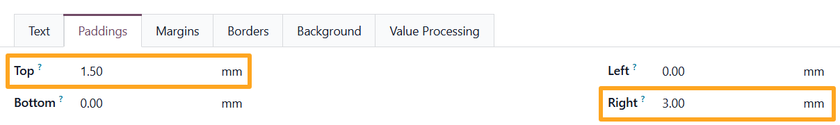 odoo product label builder promo price section paddings