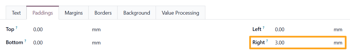 odoo product label builder regular price section paddings