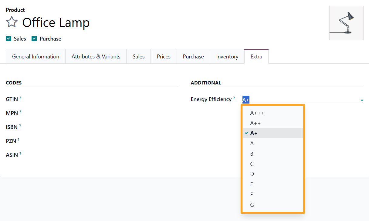 odoo product energy efficiency classes extra tab