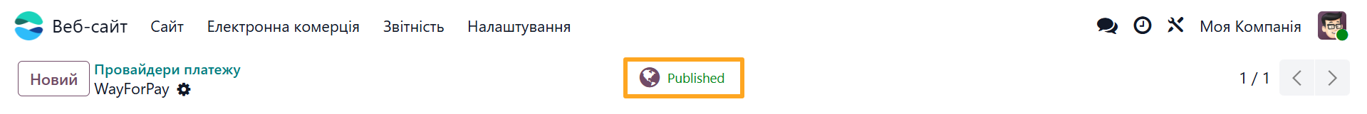 odoo wayforpay payment provider published