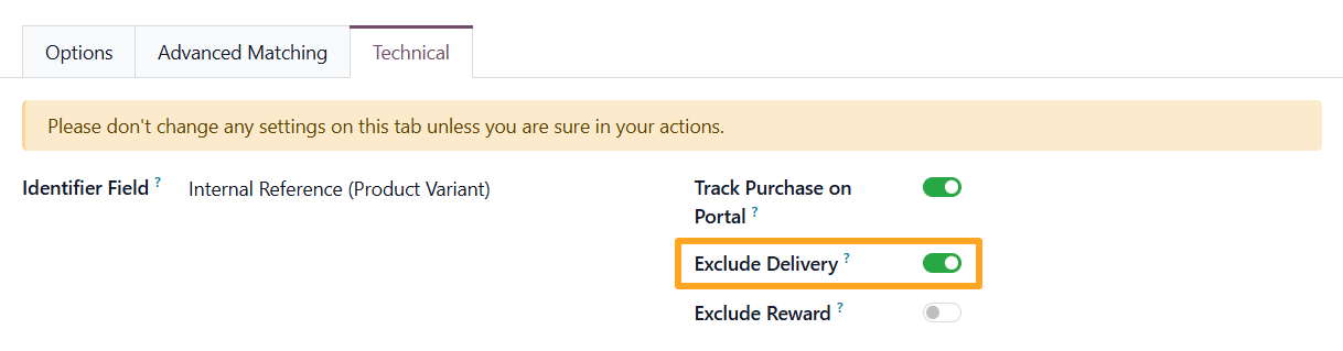 odoo tracking service technical exclude delivery