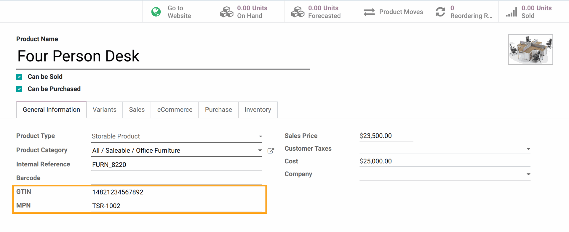 Odoo False Number Fields for Product Data Feeds