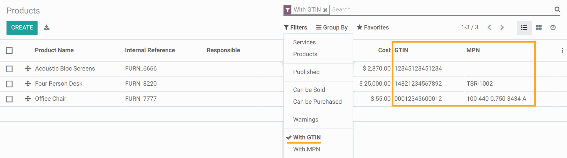 Odoo False Number Fields for Product Data Feeds group by