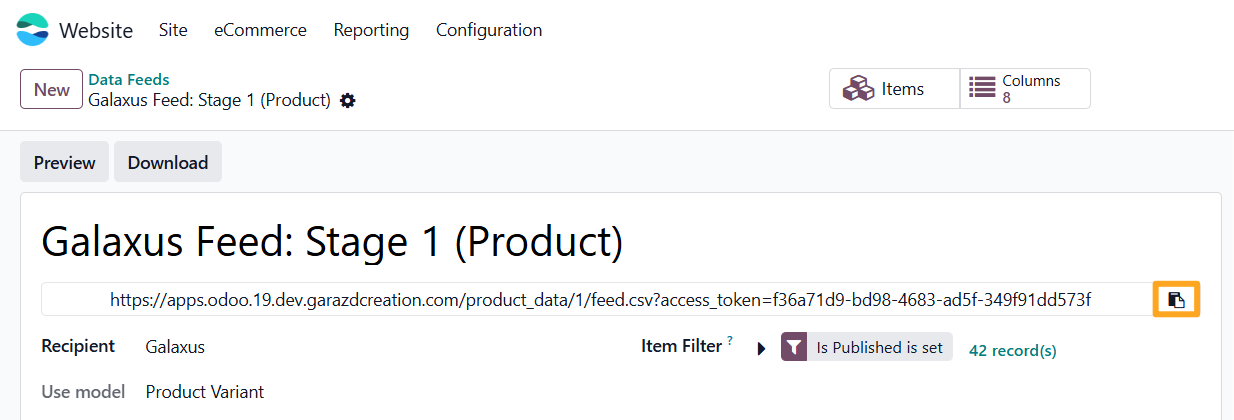 odoo digitec galaxus товарний фід даних url