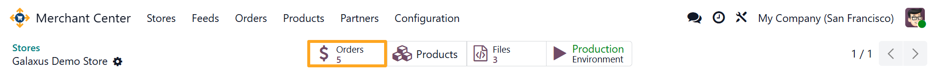 odoo merchant center galaxus store orders button