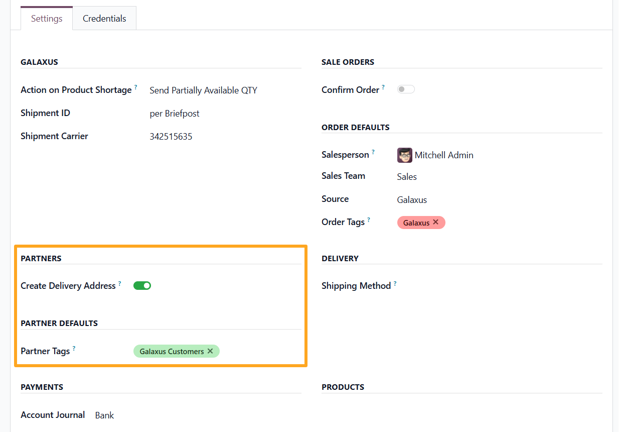 odoo merchant center galaxus store partner settings