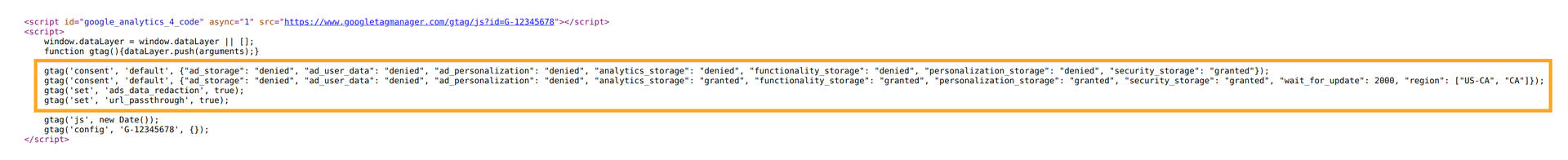 odoo google tag with consent defaults