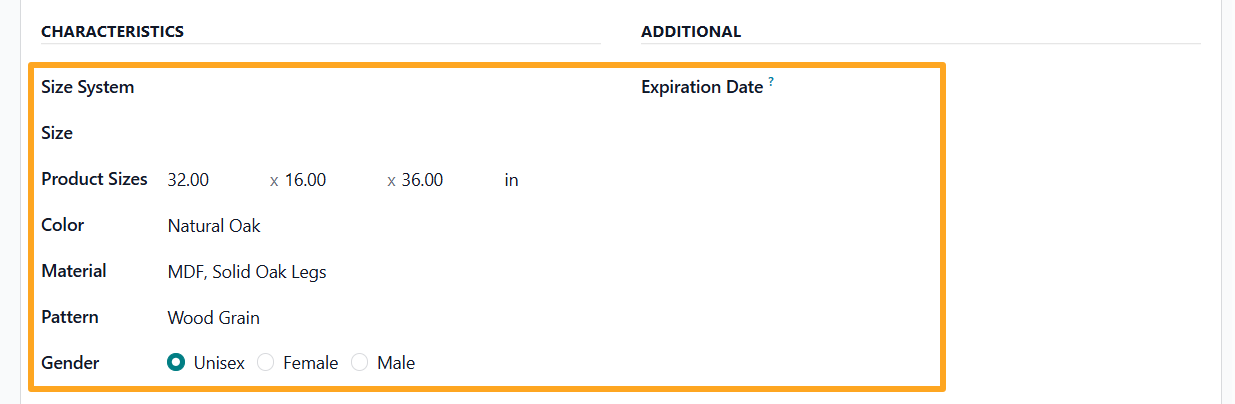 odoo product extra facebook catalog pro characteristics expiration date