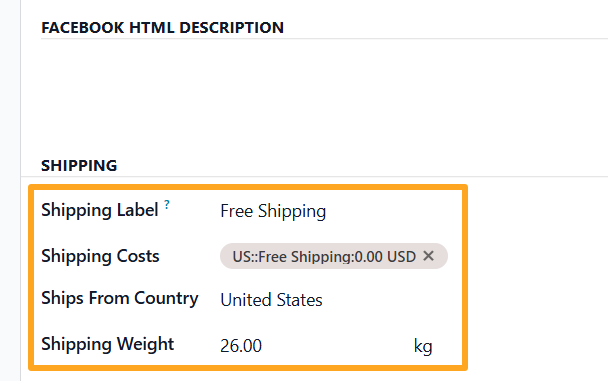 odoo product data feeds facebook catalog pro shipping