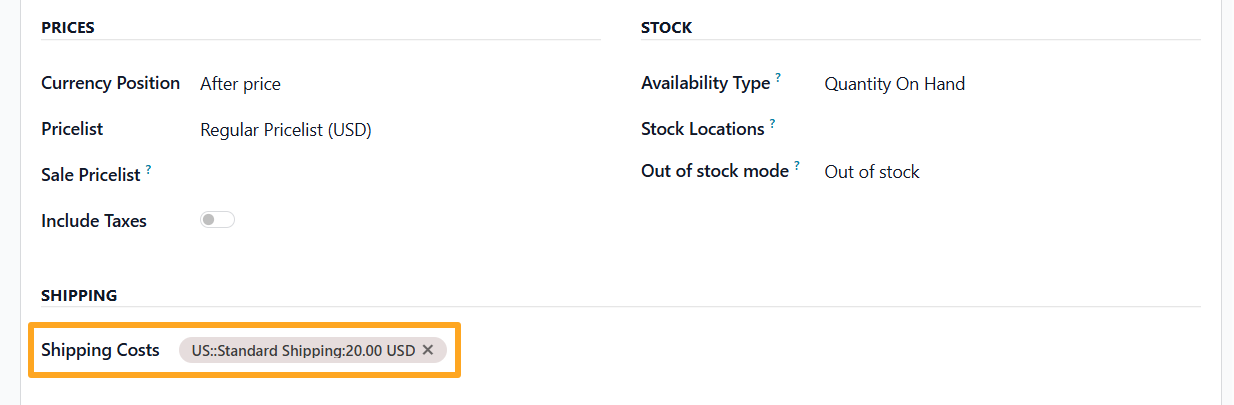 odoo facebook catalog pro product feed shipping costs