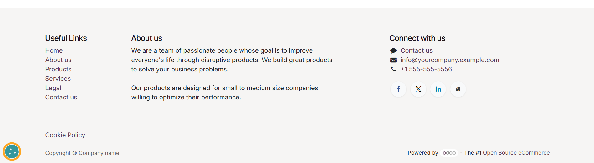 odoo website cookie banner icon