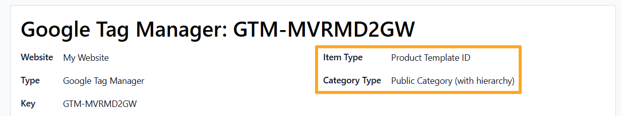odoo google tag manager tracking service item type category