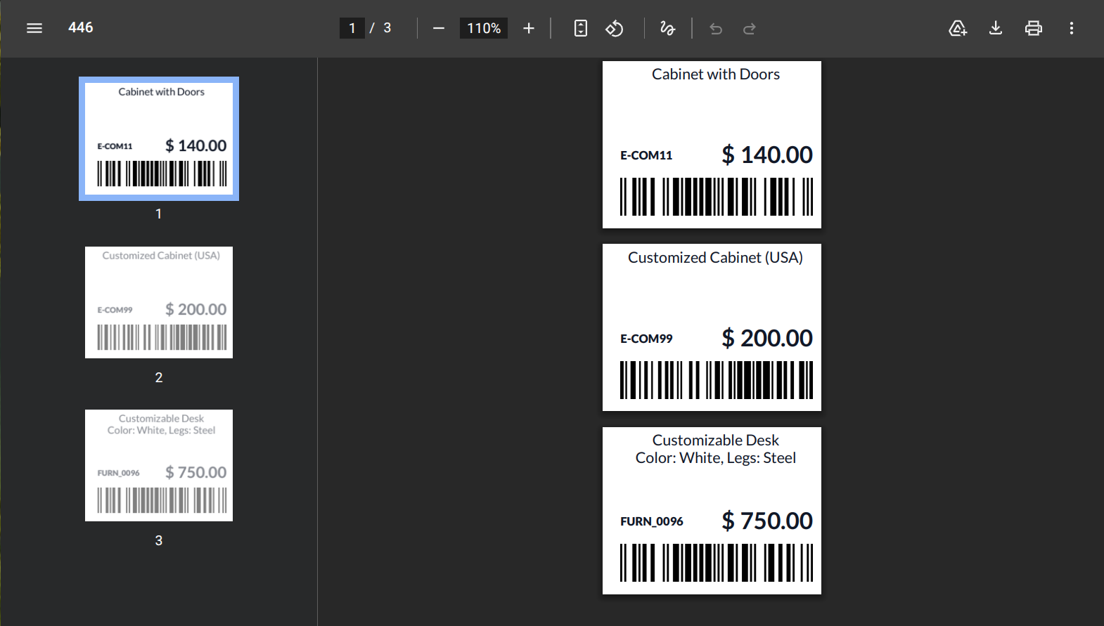 odoo print labels without download