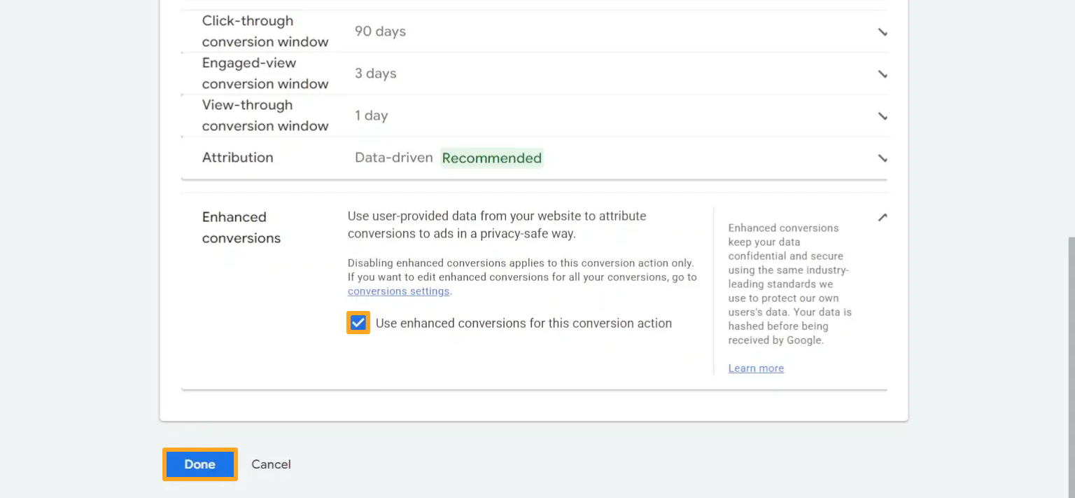google ads enhanced conversions