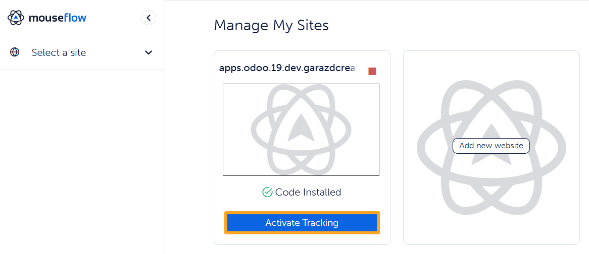 mouseflow odoo website activate tracking
