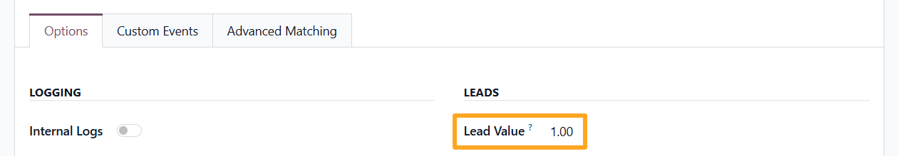 odoo linkedin tracking service options lead value