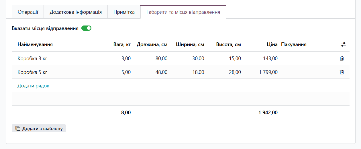 odoo delivery nova poshta dimensions and seats