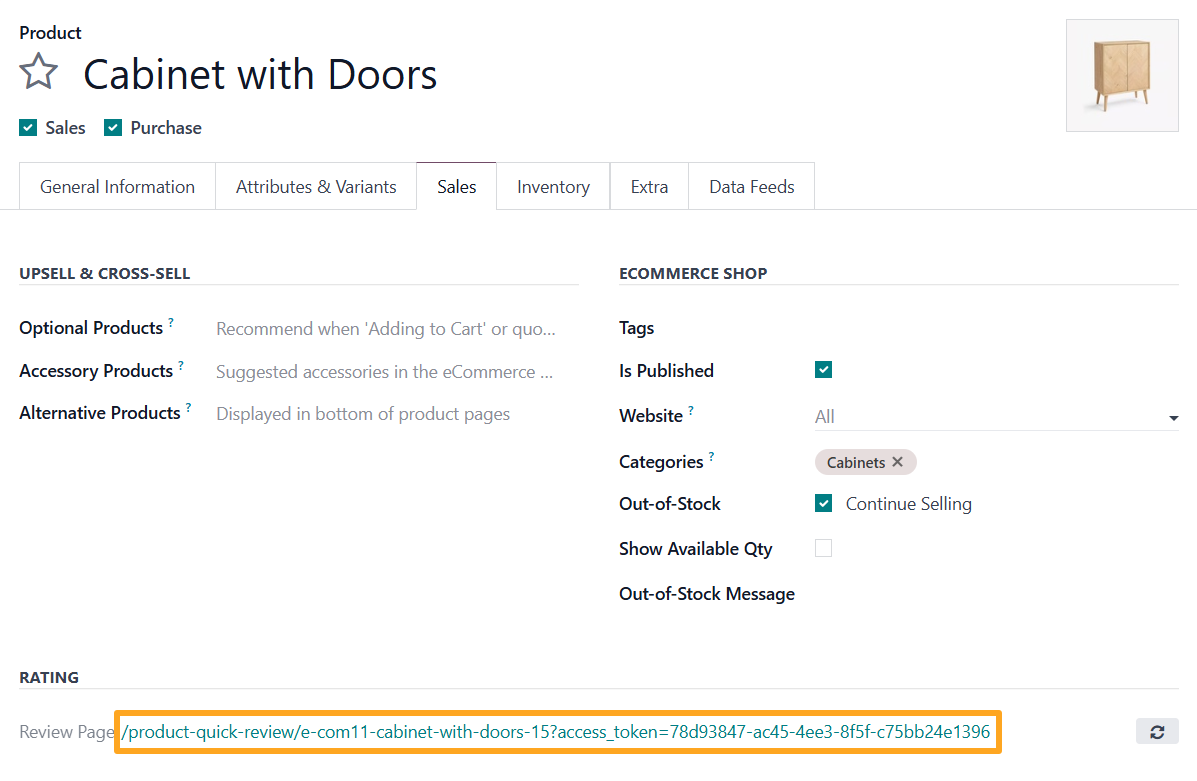 odoo product quick review rating url