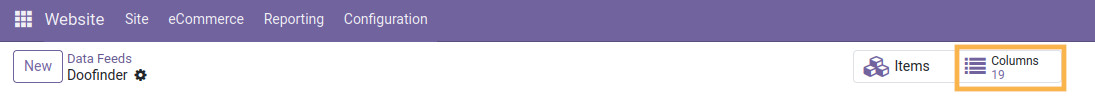 odoo doofinder feed columns