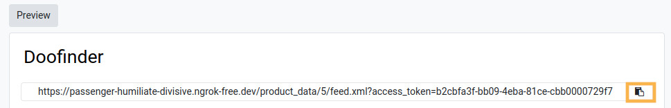 odoo doofinder feed url