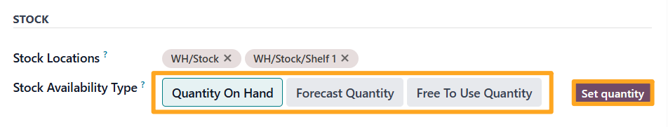 odoo inventory print wizard product labels stock options availability type set quantity