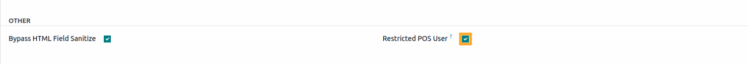 odoo pos user restrict group