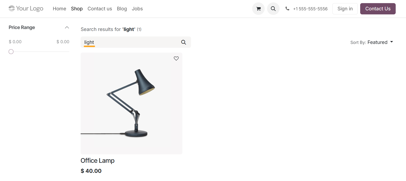 odoo ecommerce website product search alternatives result