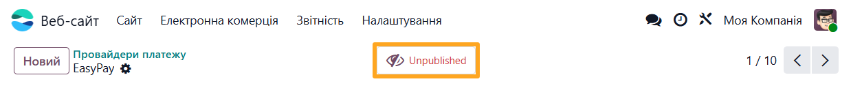 odoo unpublished easypay payment provider