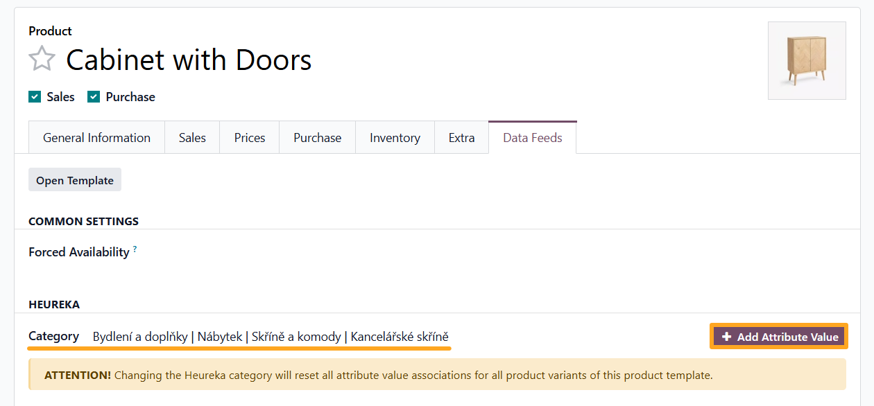 odoo product data feeds heureka category add attribute value