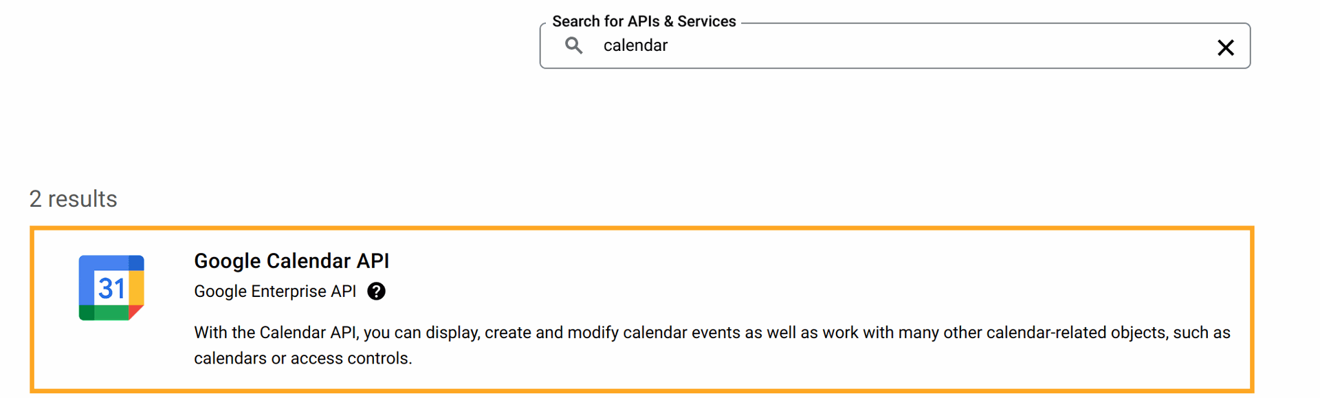 Google API credentials