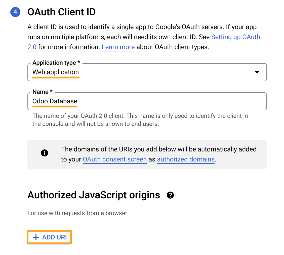 Google API credentials