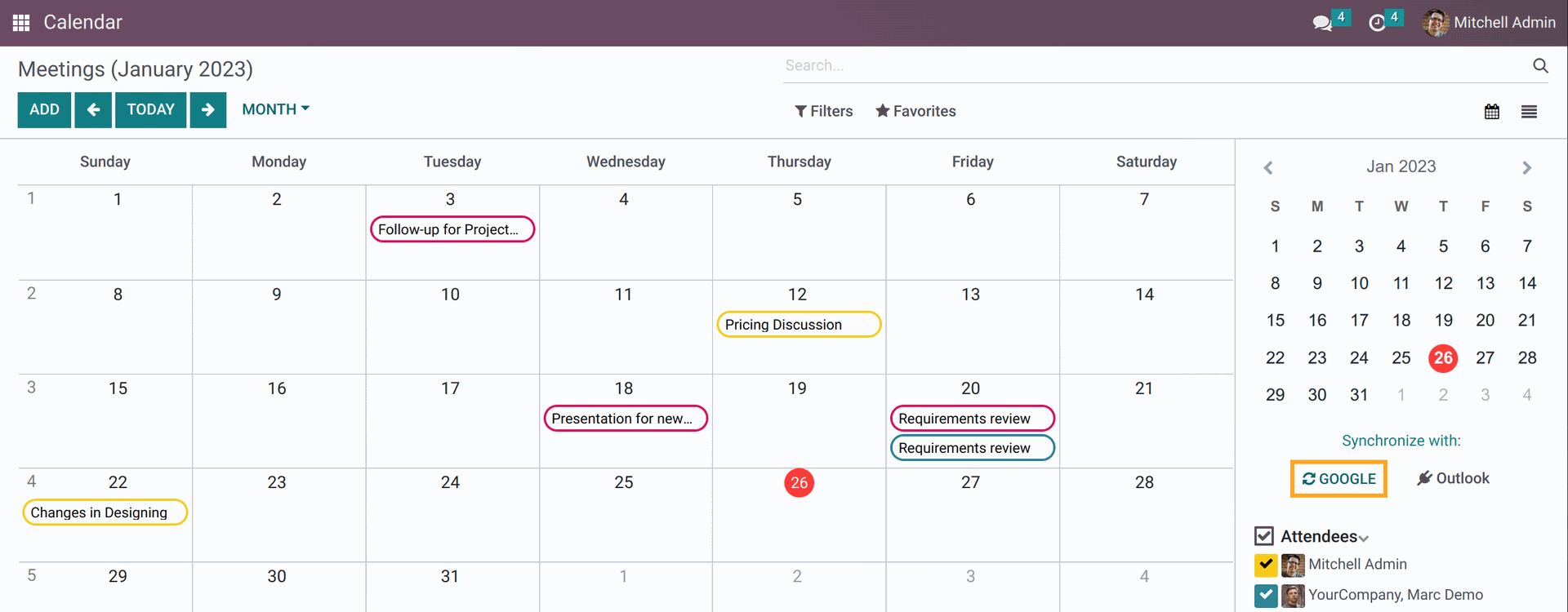 Odoo Google Calendar Sync Never Miss a Meeting Again