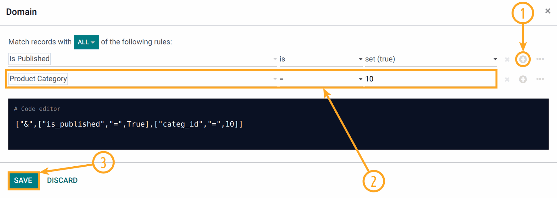 Filter products for a data feed in Odoo