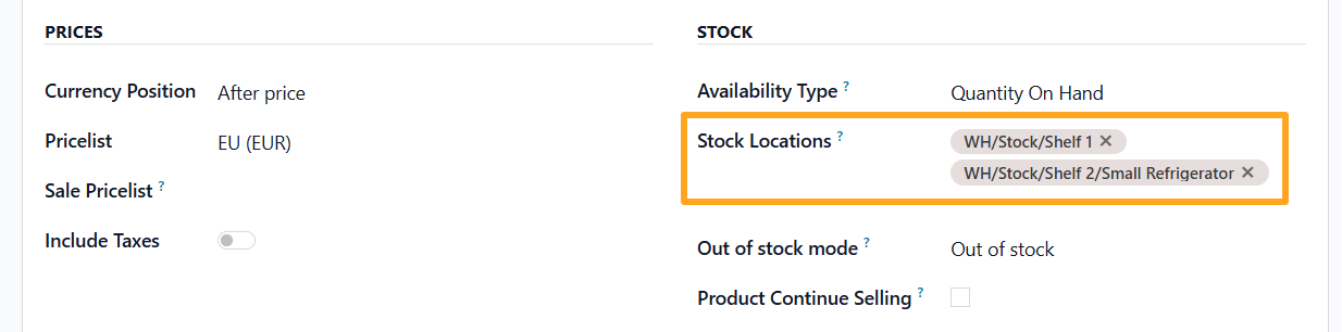 odoo pinterest product data feed stock settings locations