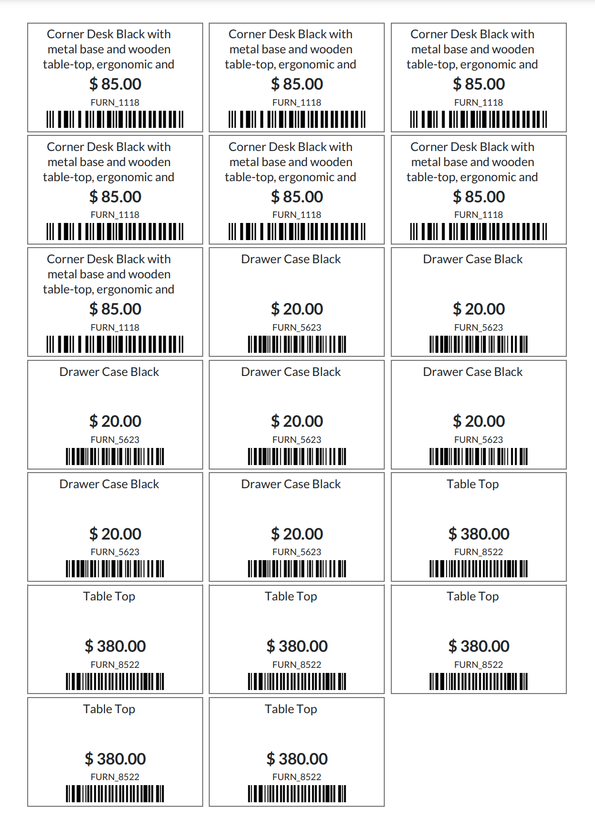 Odoo 14.0 Product Packaging Labels