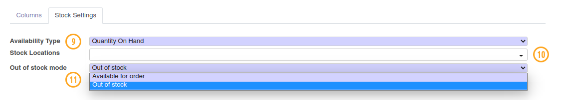 Odoo Facebook Catalog integration, Odoo Instagram Feed - stock availability settings 17.0