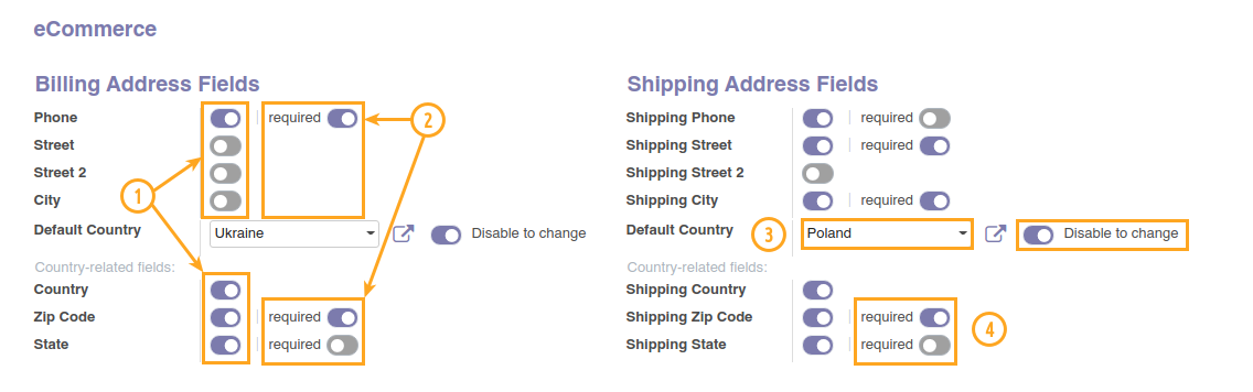 Odoo 16.0 eCommerce Address Management configuration