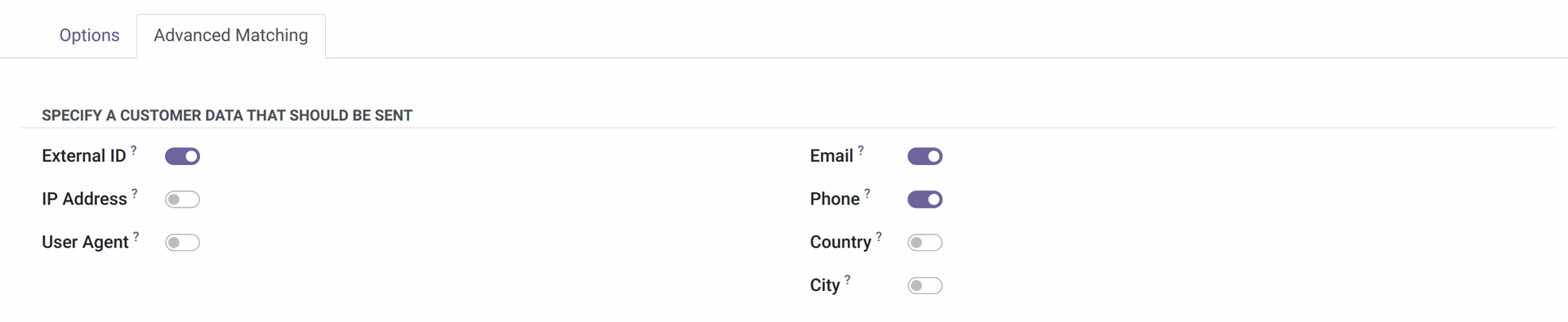 Odoo TikTok Pixel Advanced Matching enable in 16.0