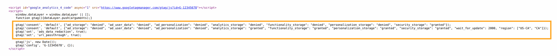 Google Consent Mode in the gtag script on Odoo website 14.0