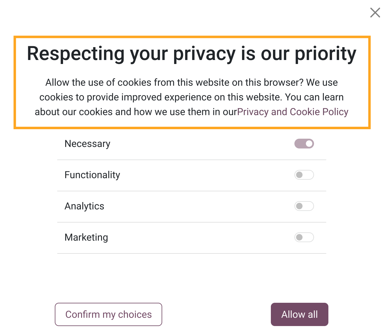 Customized Cookie Banner in Odoo 17.0